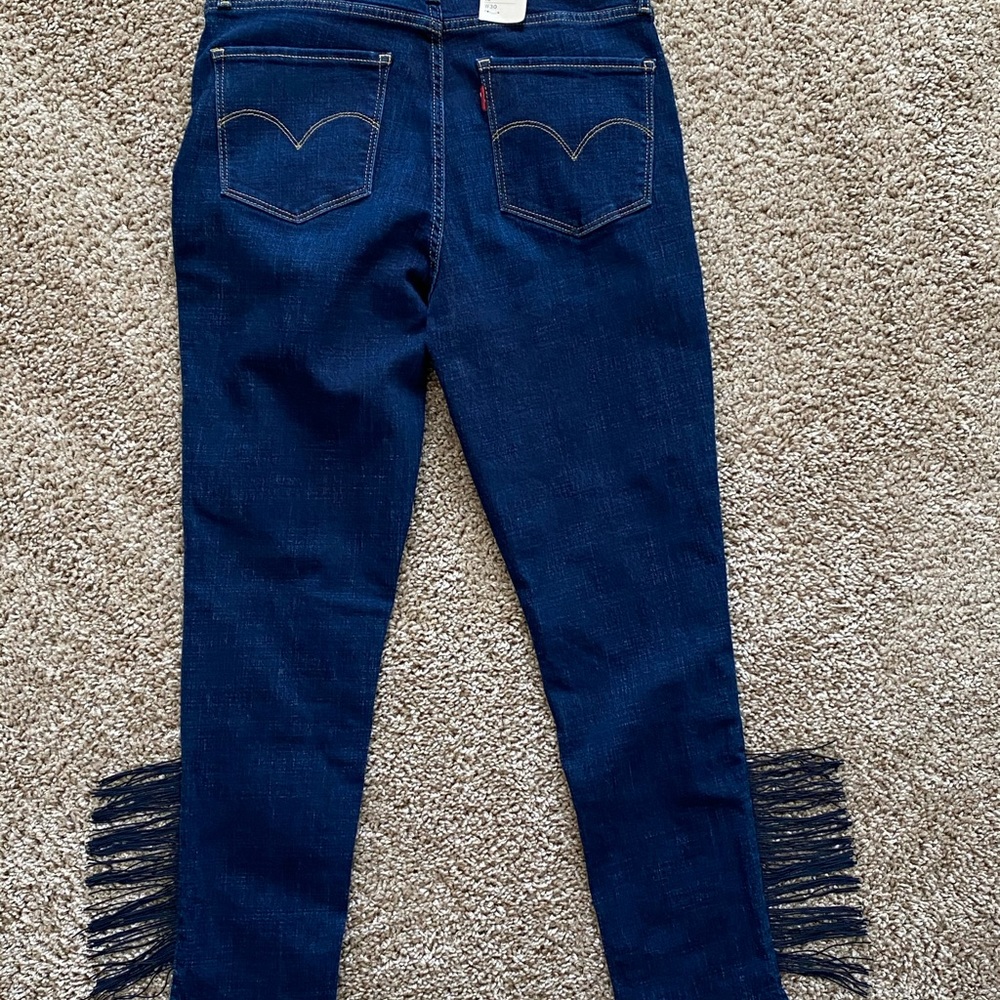 Levi’s Women’s 721 Hi-Rise Fringe Ankle Jeans